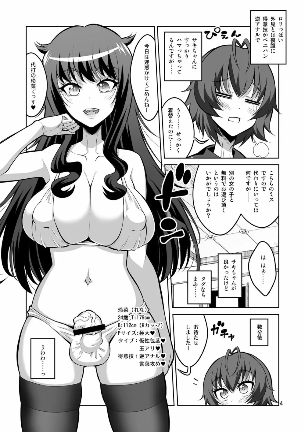 逆アナル風俗でふたなり嬢にメス堕ちさせられちゃった男の娘。 - page3