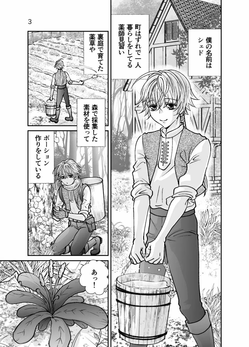 ショタ青年とピンクスライムのおんがえし - page3