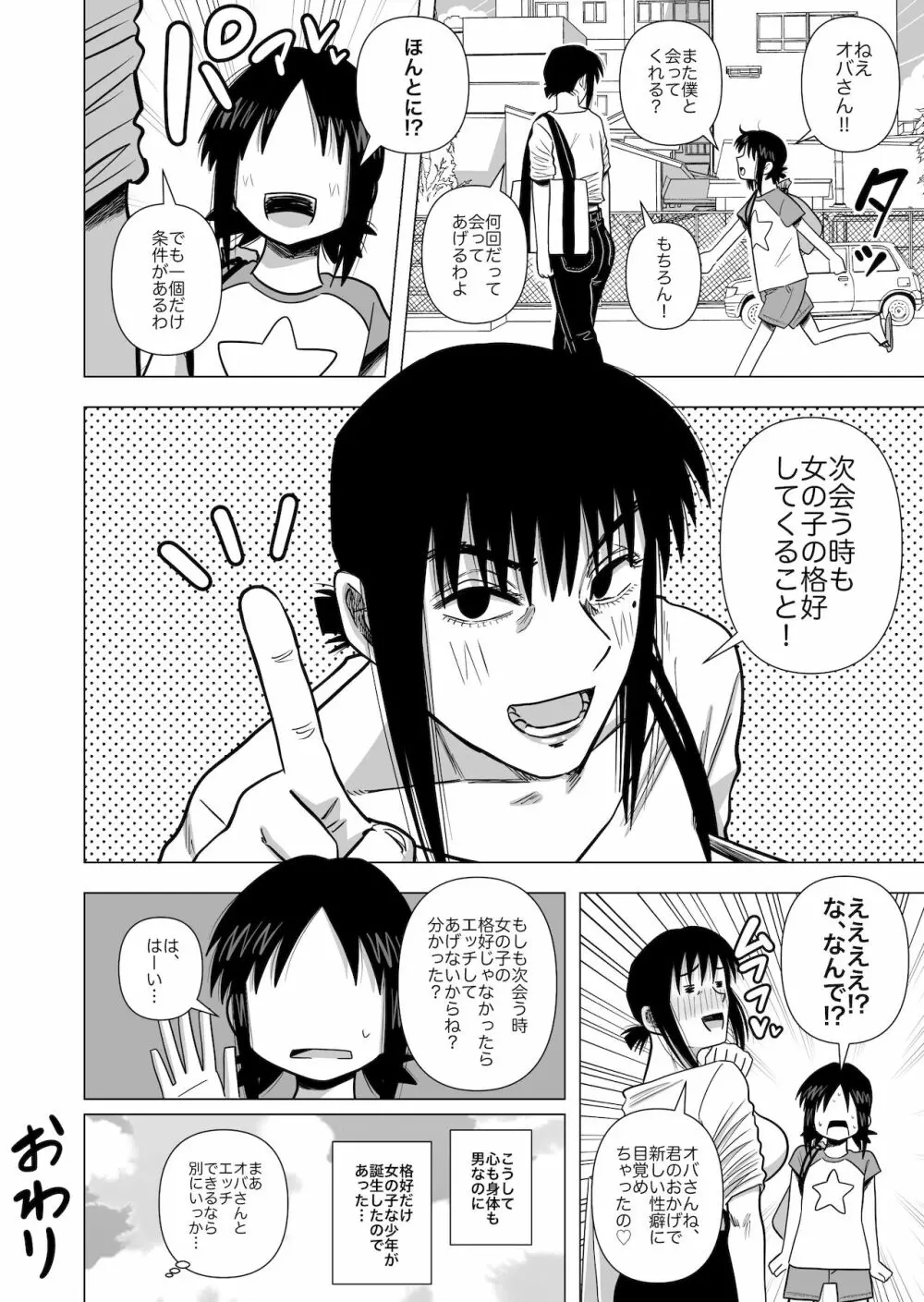 女子のフリして女子更衣室に入ったら巨乳のオバさんにバレて無茶苦茶にされた - page30