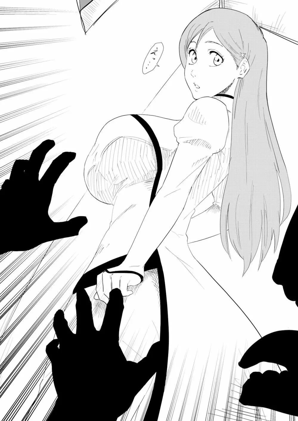 Orihime is attacked by goblin-like hollows - page3