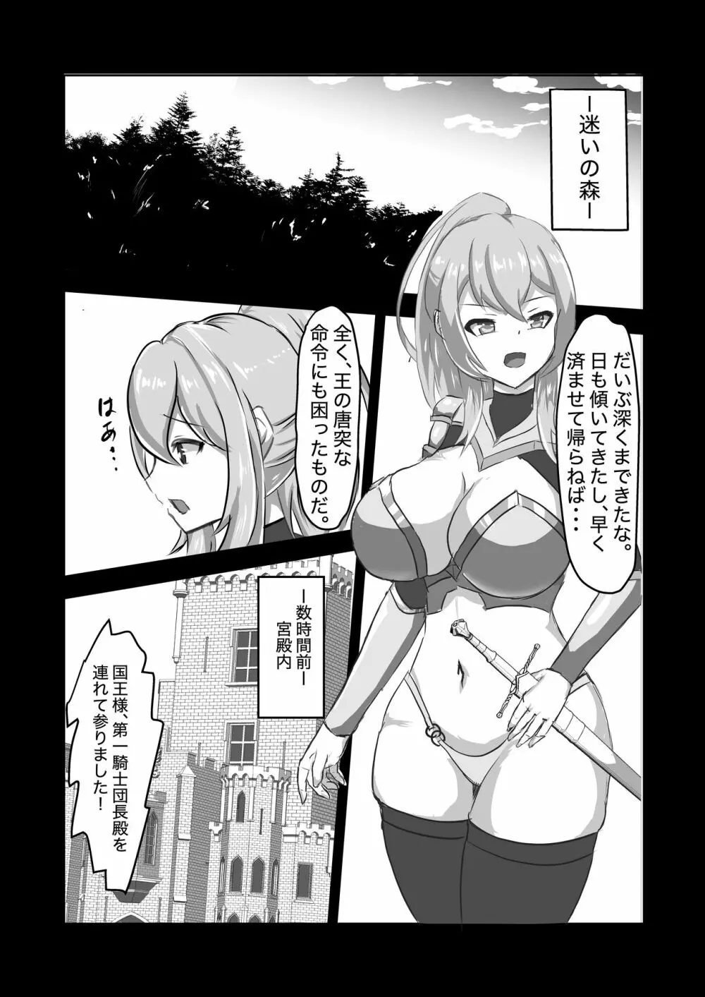 ふたなり女騎士、雑魚チ○ポ嬲られ連続射精で無様に淫魔堕ちする - page2