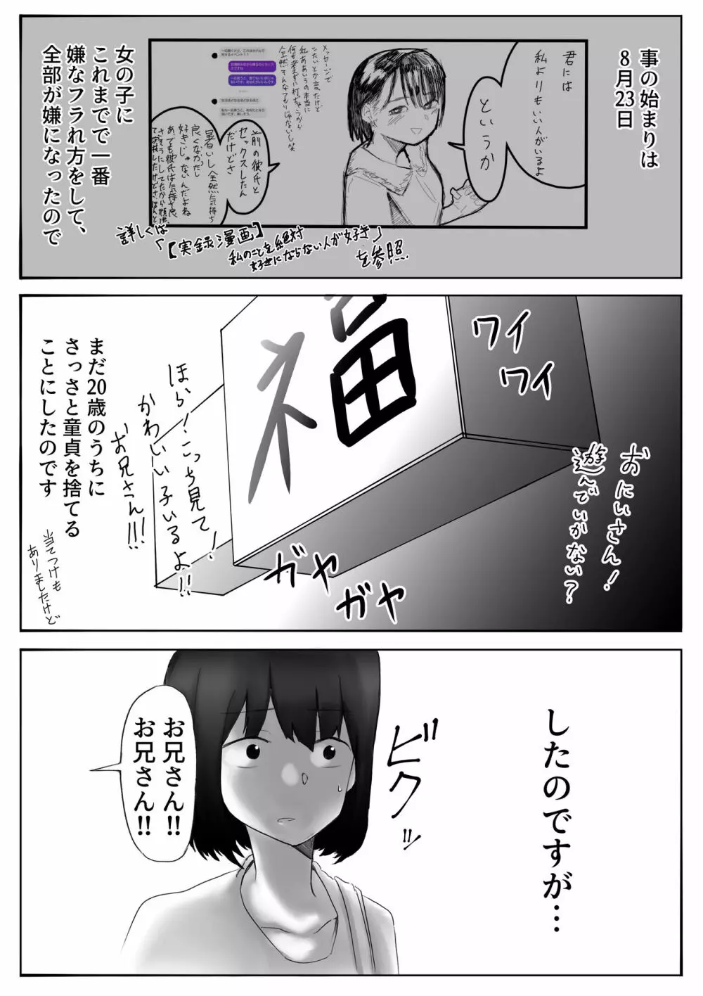 【風俗レポ漫画】飛田新地で童貞を捨てた話 - page2