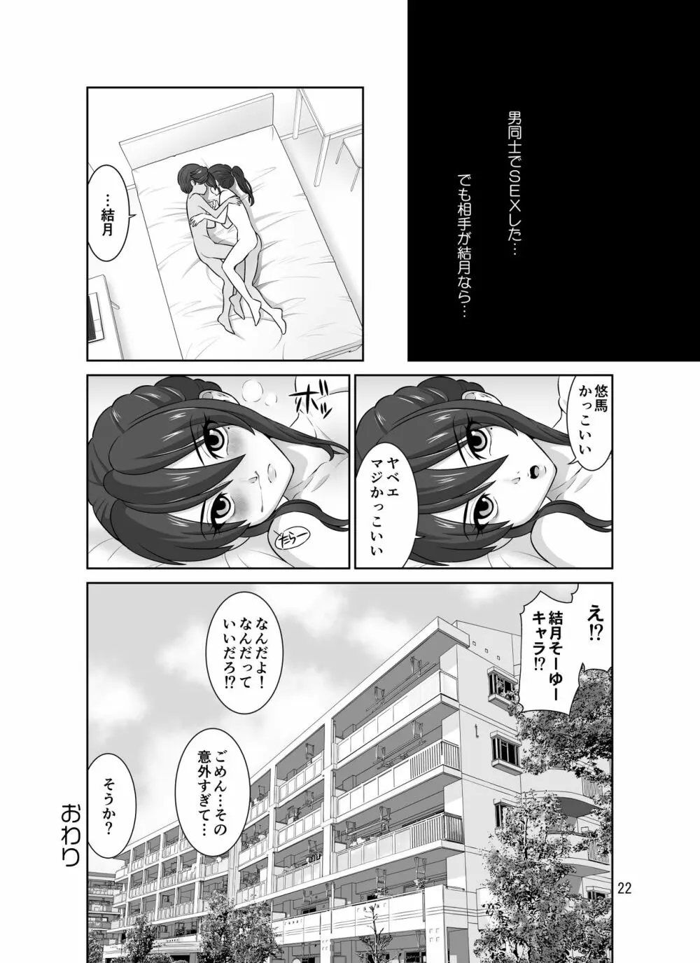 超絶美少年の友達と一緒にオナニーしてたらいつの間にかシテた - page22