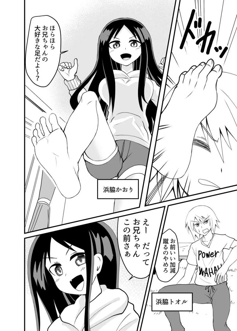 蹴ってくるドS妹をわからせる - page2