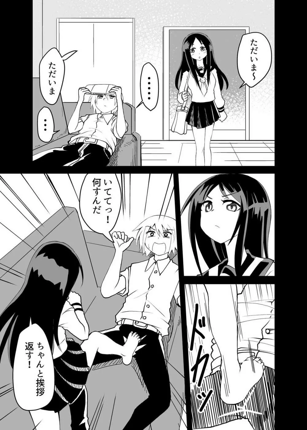 蹴ってくるドS妹をわからせる - page3