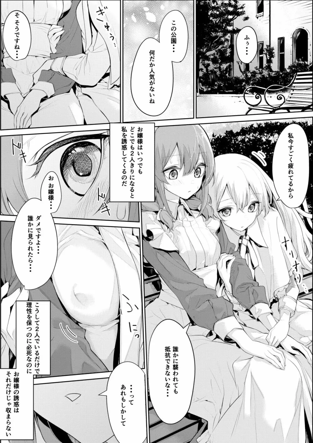 どこでもメイドさんを誘惑するお嬢様 - page2