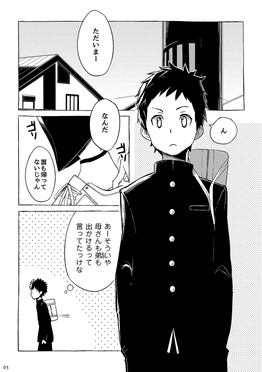 同人/マンガ｜学校帰りの少年がベッドの上で事を始めるだけ - page3