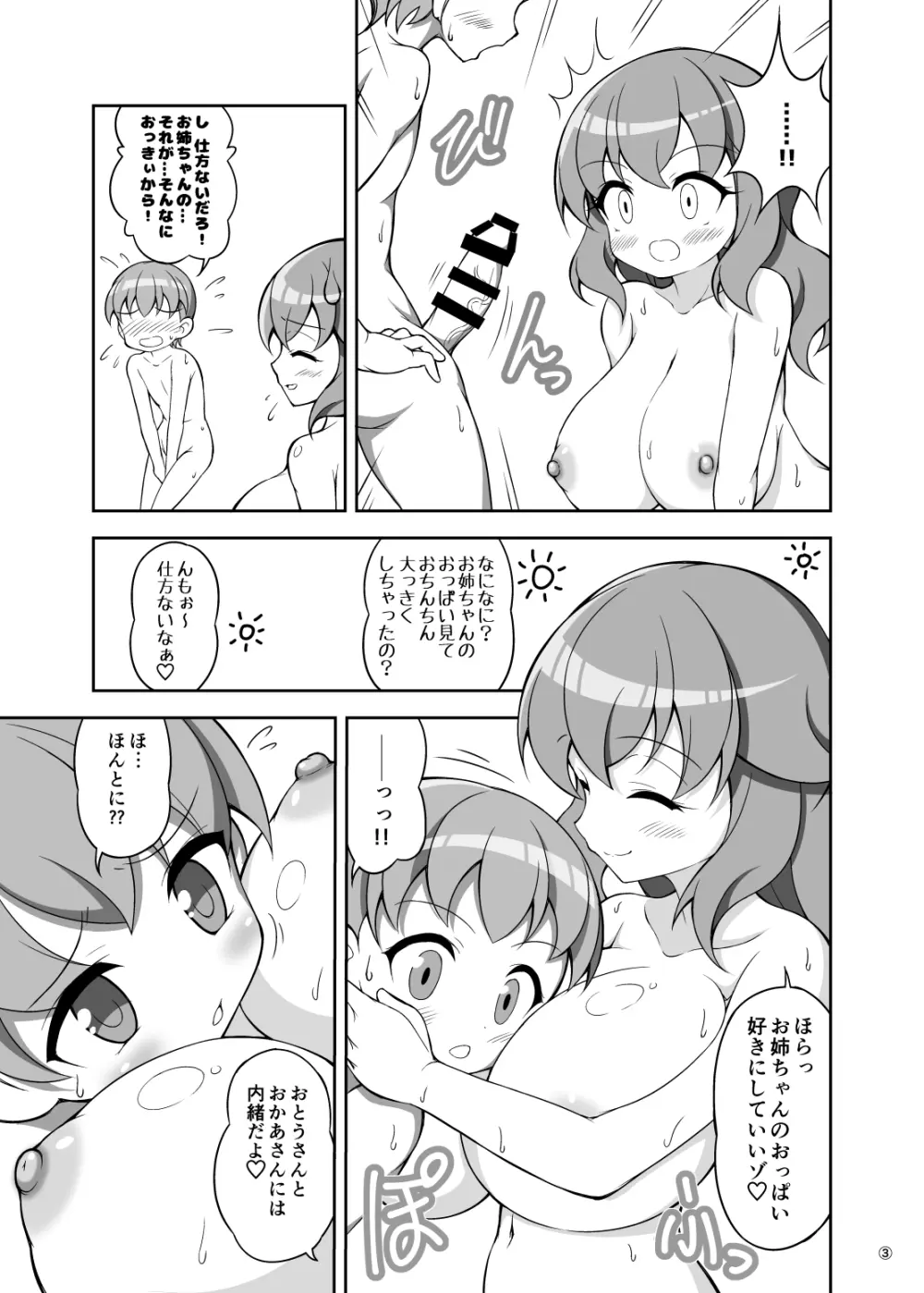 お姉ちゃんと一緒にお風呂に入ったら - page3