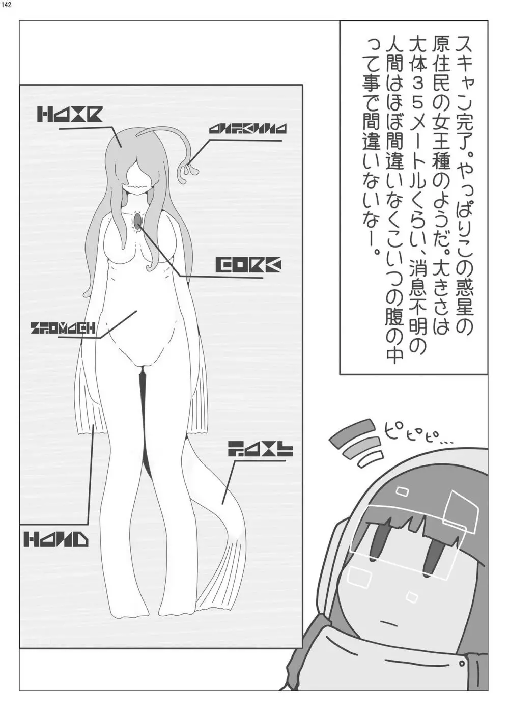 宇宙人・巨女/サイズ差合同誌 総動員!!デラックス増刊号 - page141