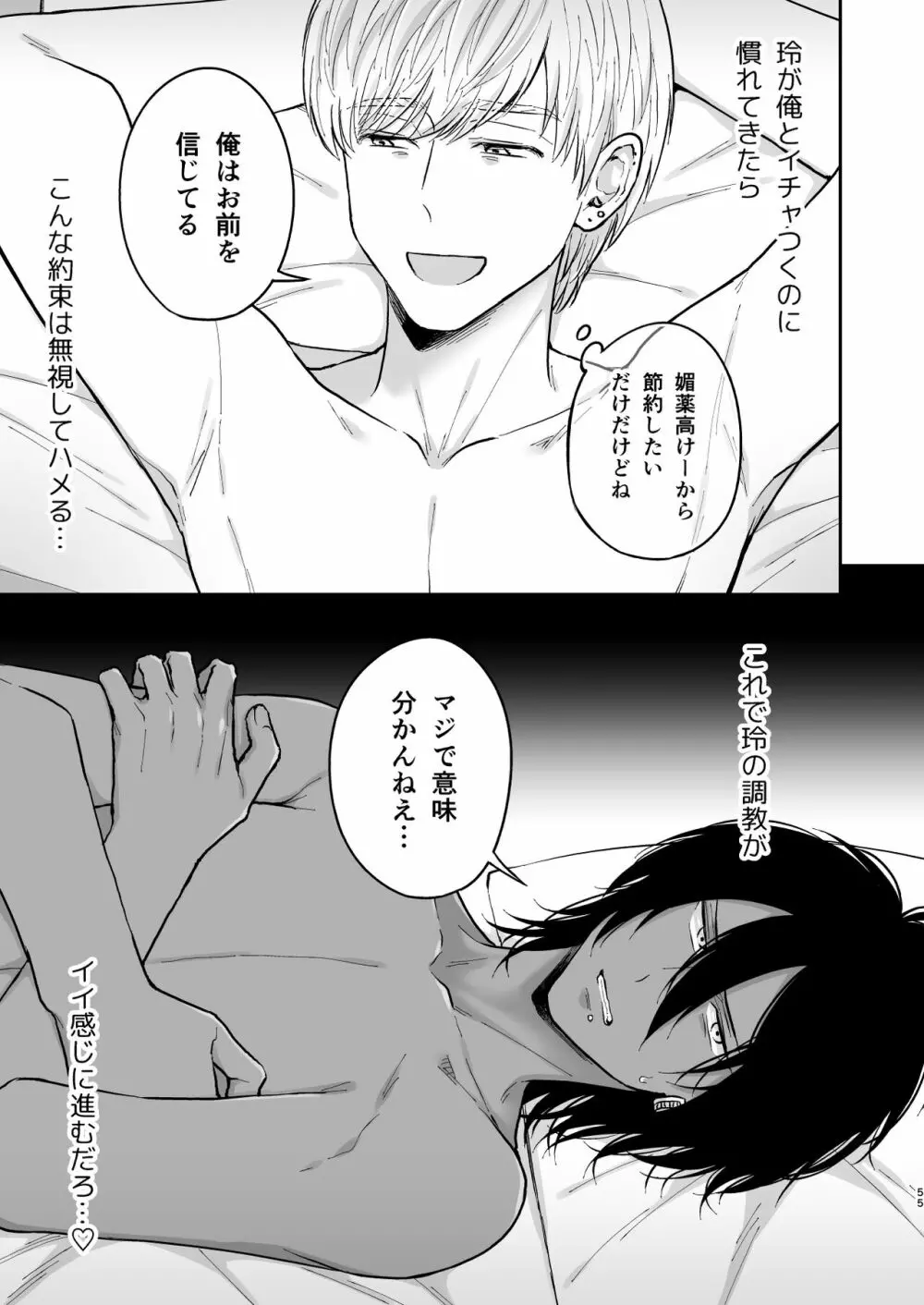 腐れ縁のギャル男を自分好みの黒髪・色白メス男子にする【前編】 - page54