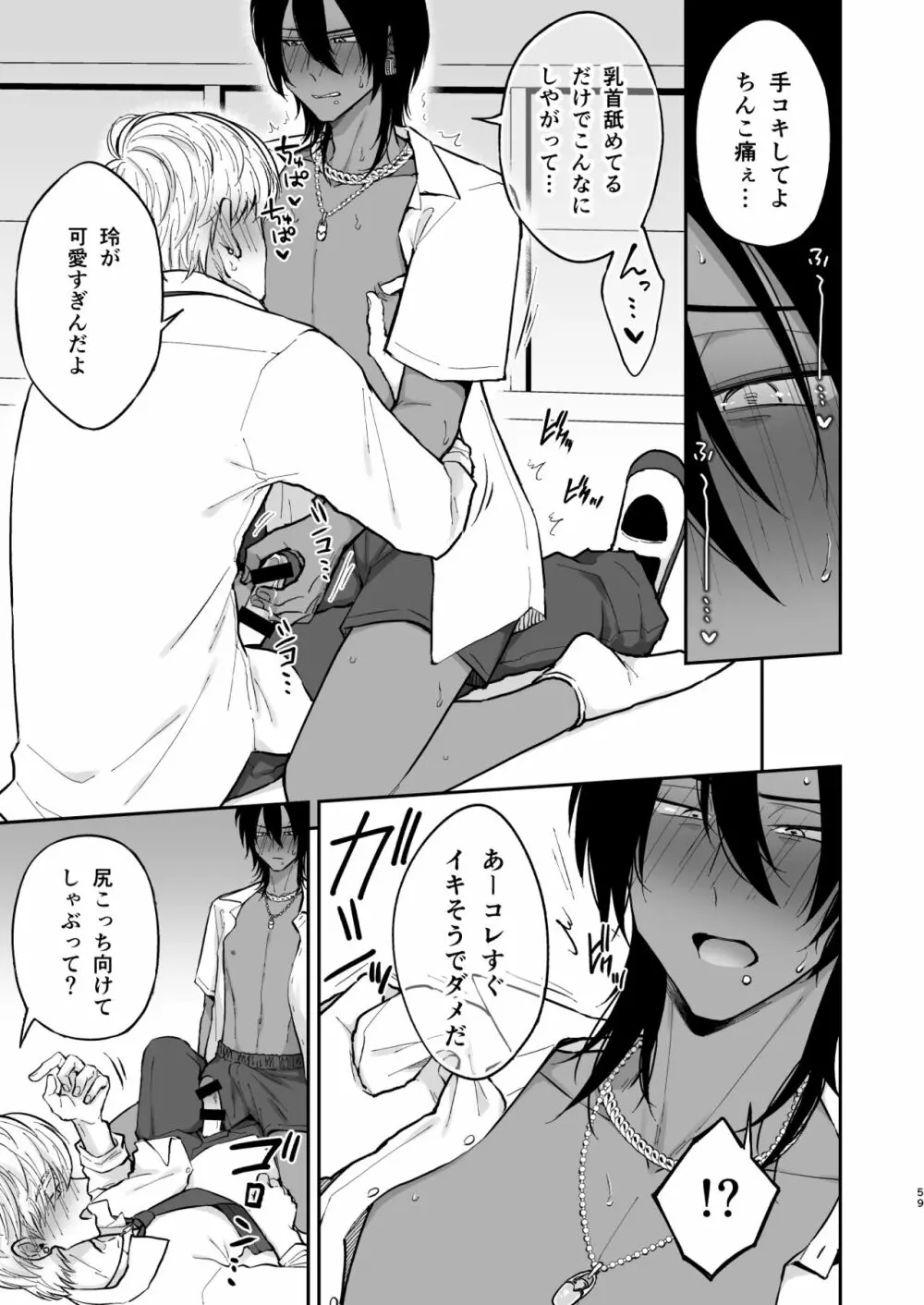 腐れ縁のギャル男を自分好みの黒髪・色白メス男子にする【前編】 - page58