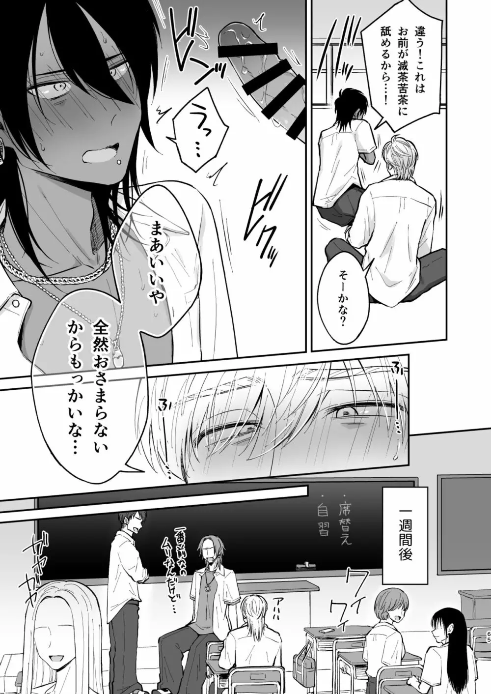 腐れ縁のギャル男を自分好みの黒髪・色白メス男子にする【前編】 - page64