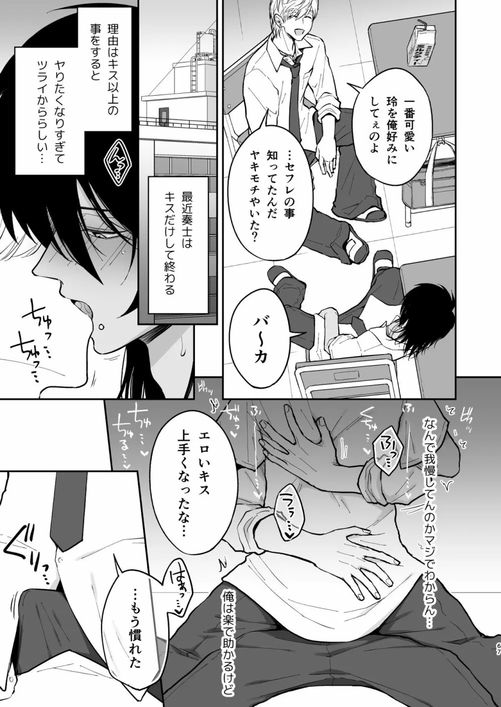 腐れ縁のギャル男を自分好みの黒髪・色白メス男子にする【前編】 - page66