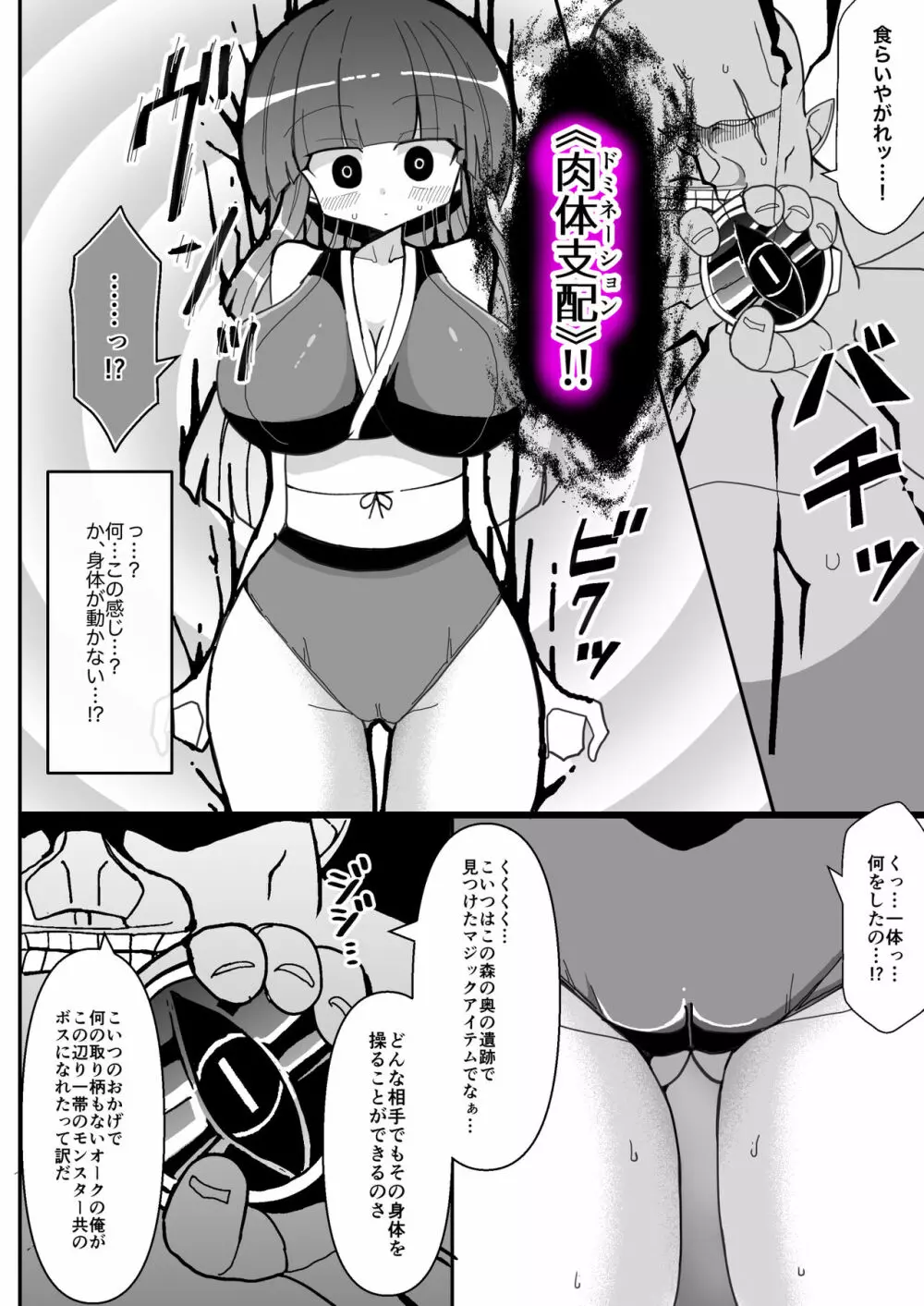 女剣士ユキナ ～オークの魔法に堕ちるドスケベボディ～ - page3