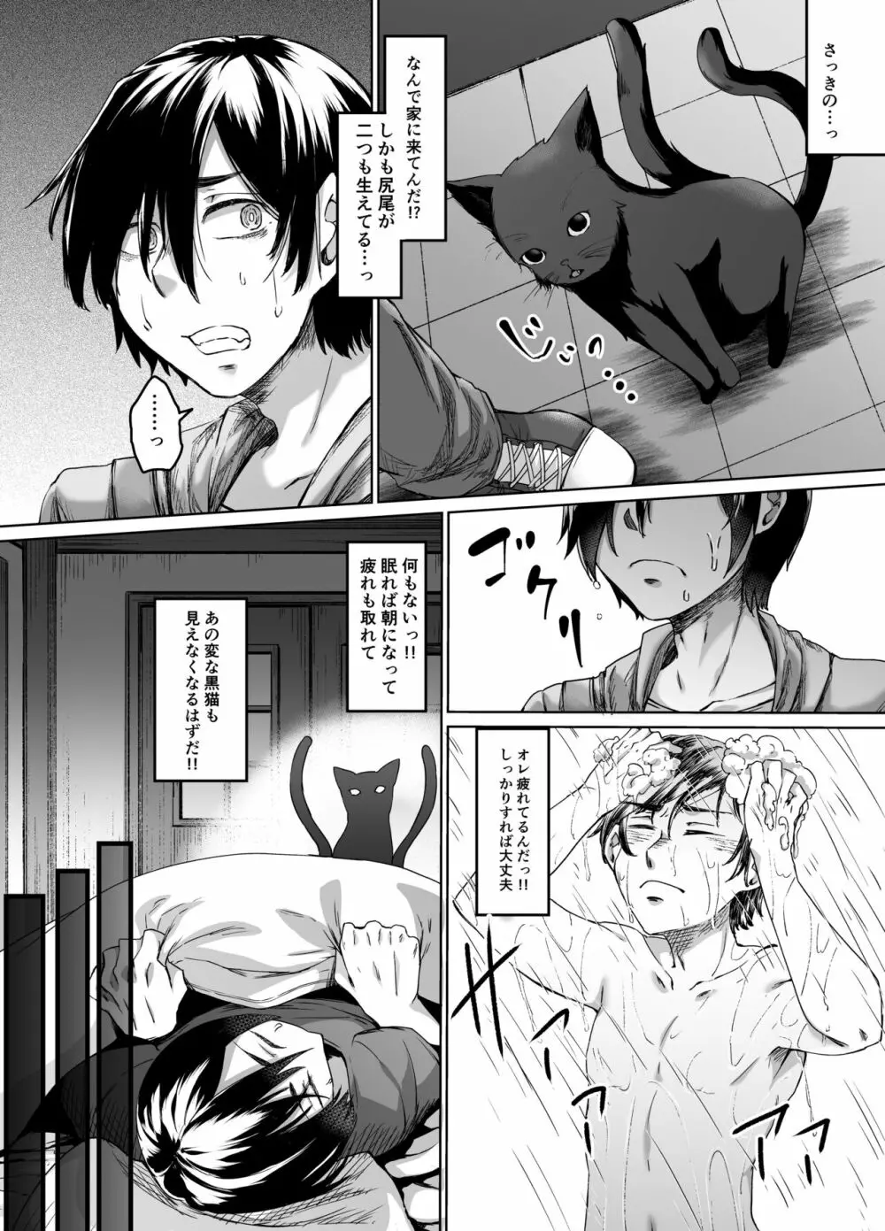 不幸の象徴の黒猫が俺に中出しセックスと幸せをもたらしてきた - page5