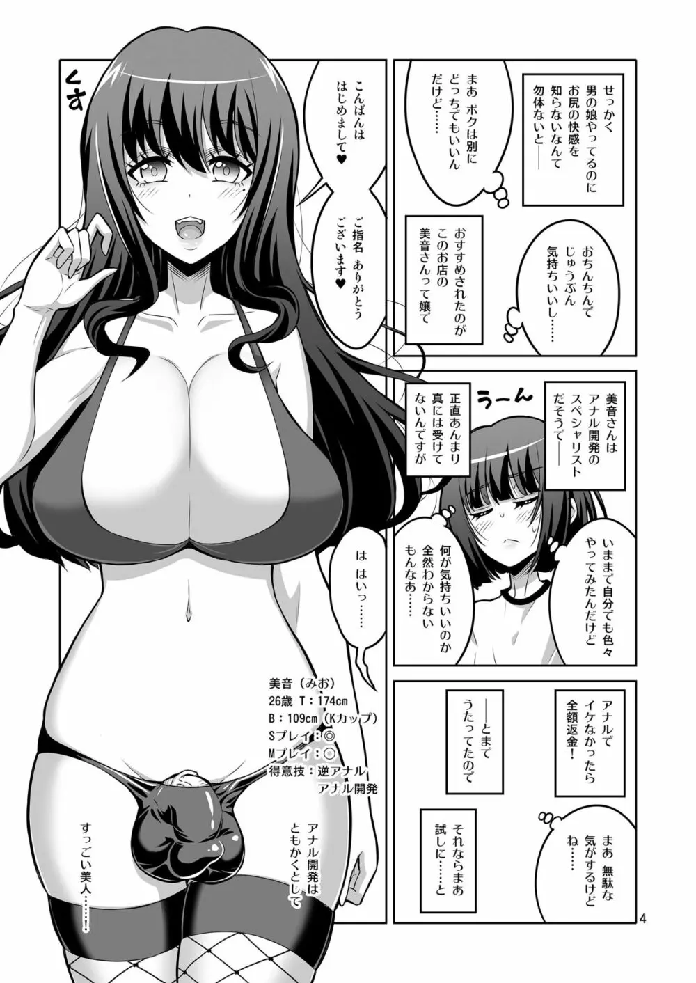 ふたなりお姉さん×男の娘 逆アナル風俗・メス堕ち調教2 - page3