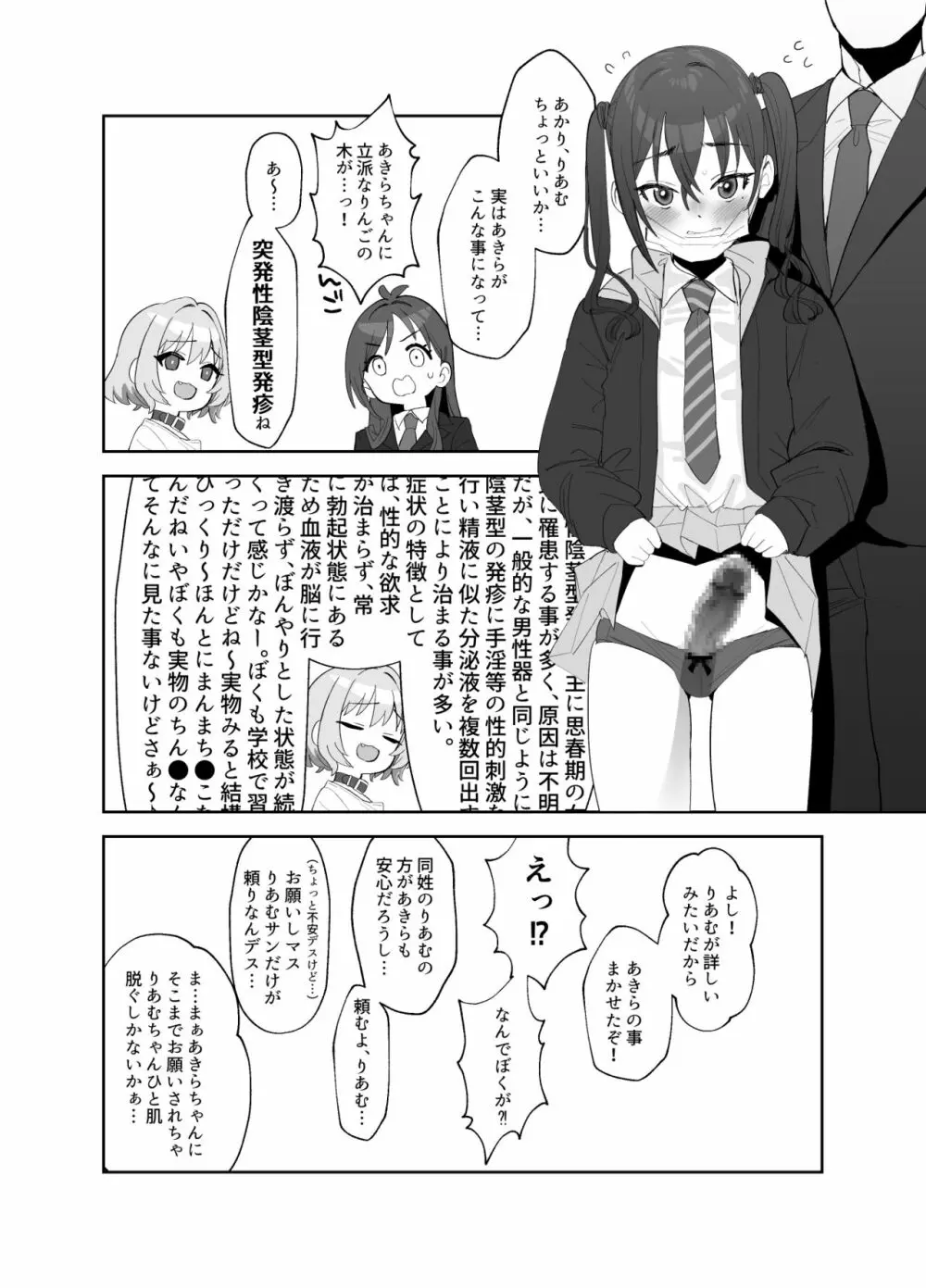 あきらにちんこが生えてりあむとエッチする漫画 - page2