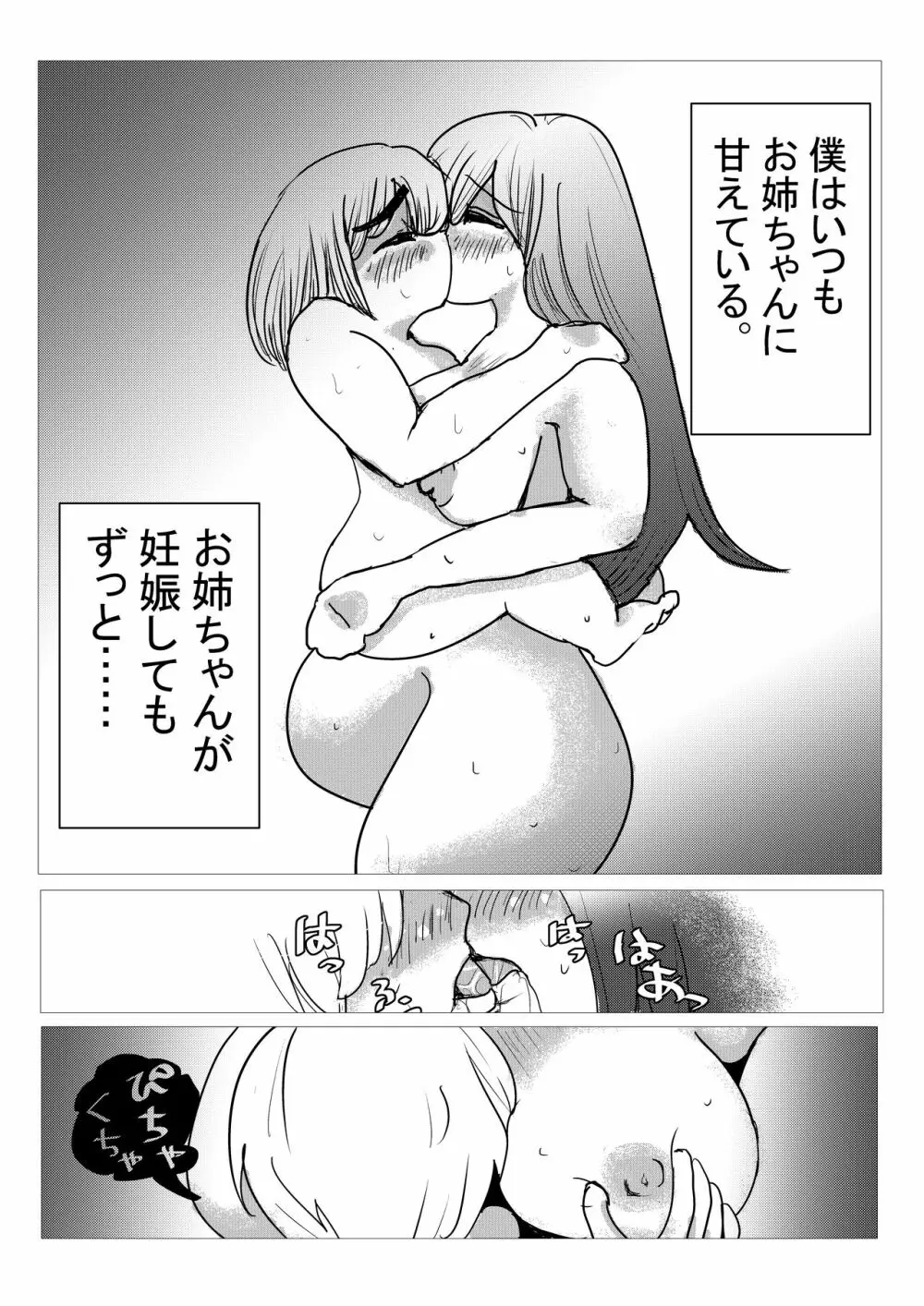 妊婦のお姉ちゃんと母乳えっち - page2