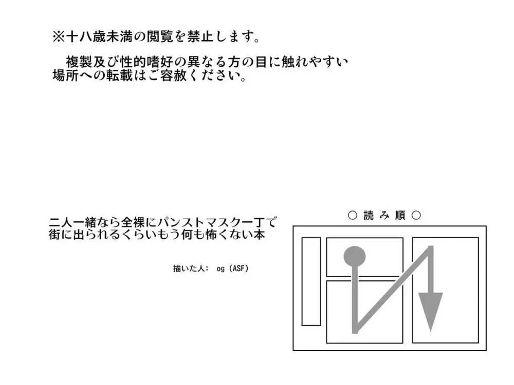 二人一緒なら全裸にパンストマスク一丁で街に出られるぐらいもう何も怖くない本 - page2