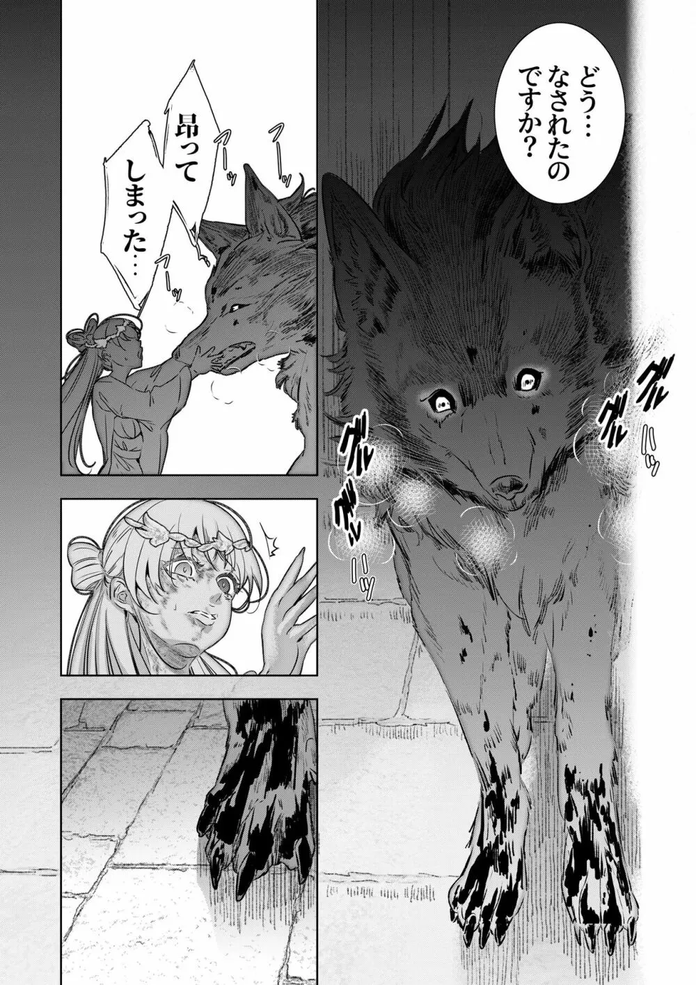 獣人王の愛～傷の王妃は巨狼と番う～ - page17