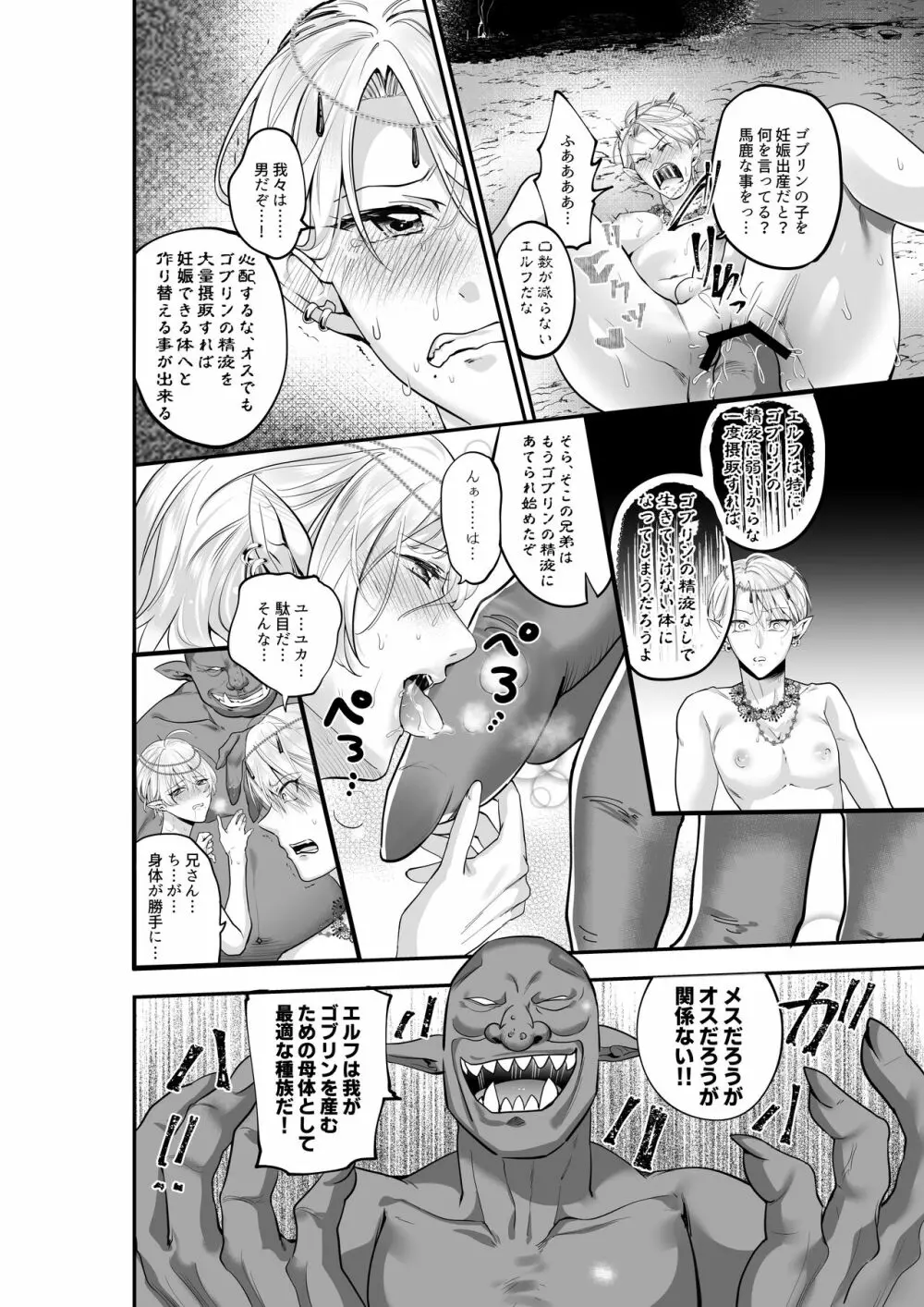 双子エルフのバカンスレイプ ゴブリンの赤ちゃんを孕んじゃう - page13