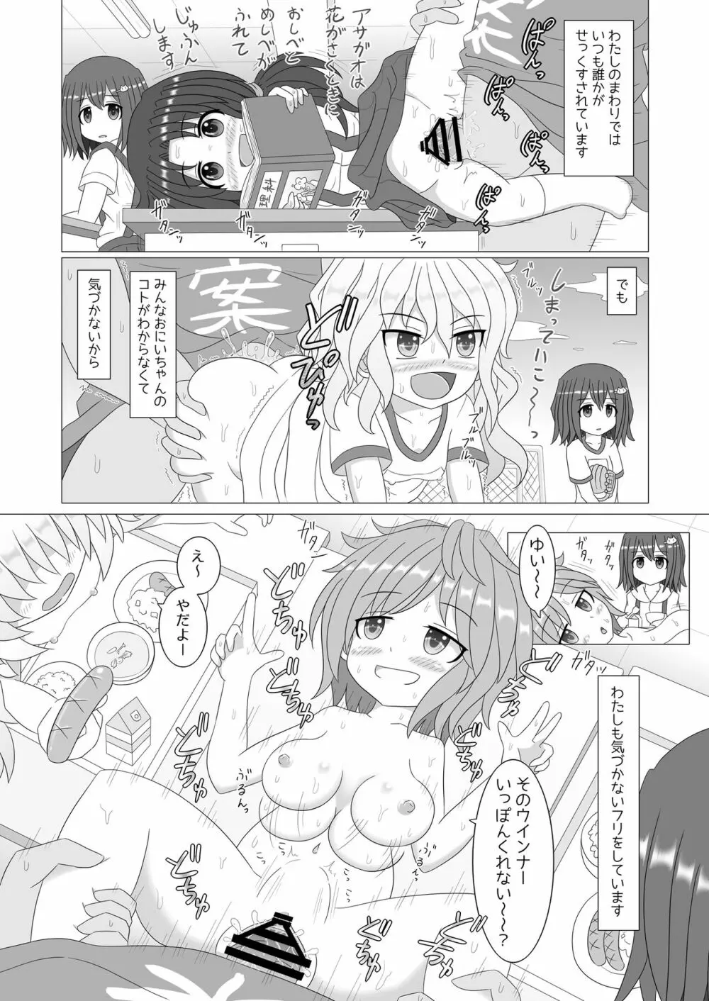 誰もお兄ちゃんの存在にきづいてくれない妹はすぐにセックスされちゃうの？ - page7