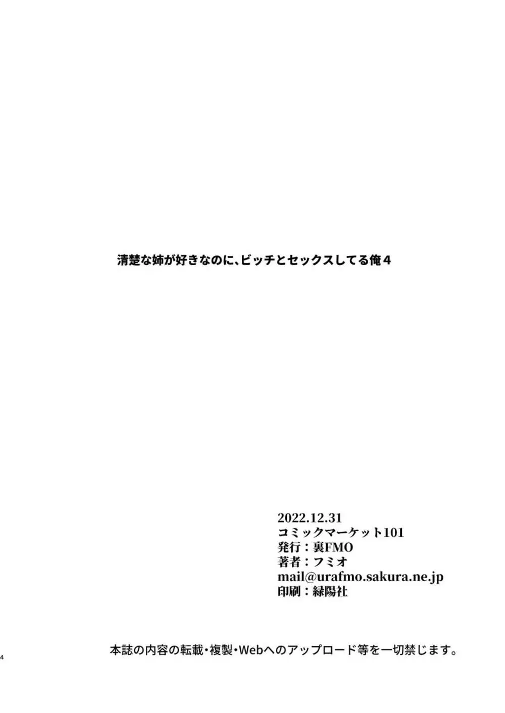 清楚な姉が好きなのに、ビッチとセックスしてる俺4 - page3