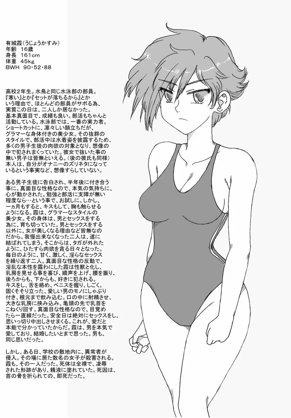 水泳部の霞ちゃんと水鳥ちゃん、殺害される - page1
