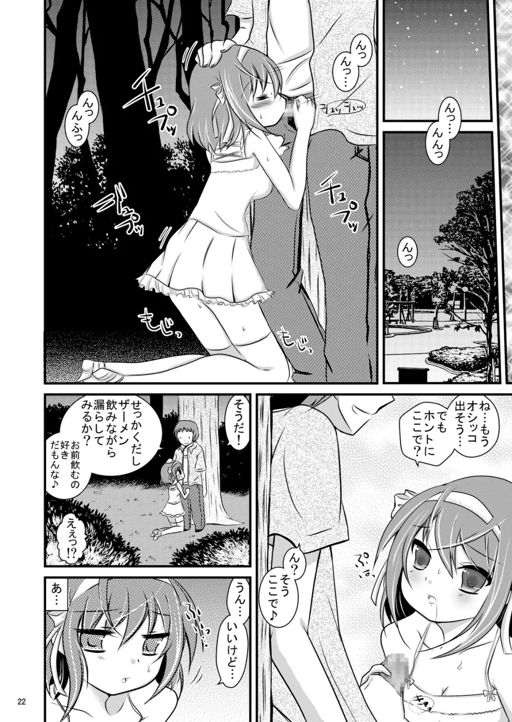 大好きなハルヒだからいじめたくなるんじゃないか ＃02 おもらし調教篇 - page22