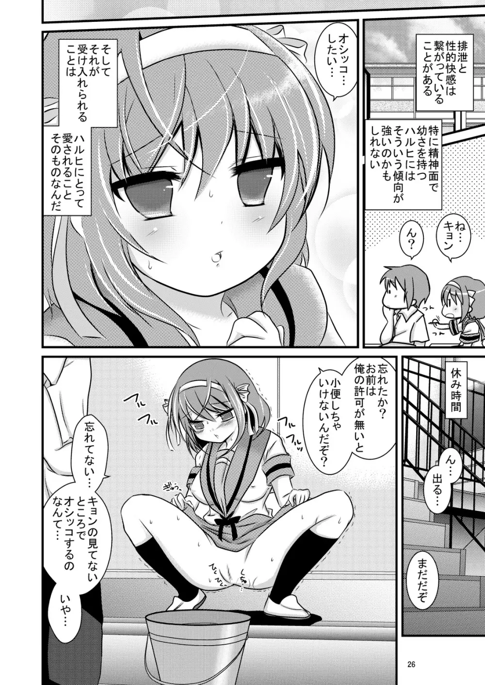 大好きなハルヒだからいじめたくなるんじゃないか ＃02 おもらし調教篇 - page26