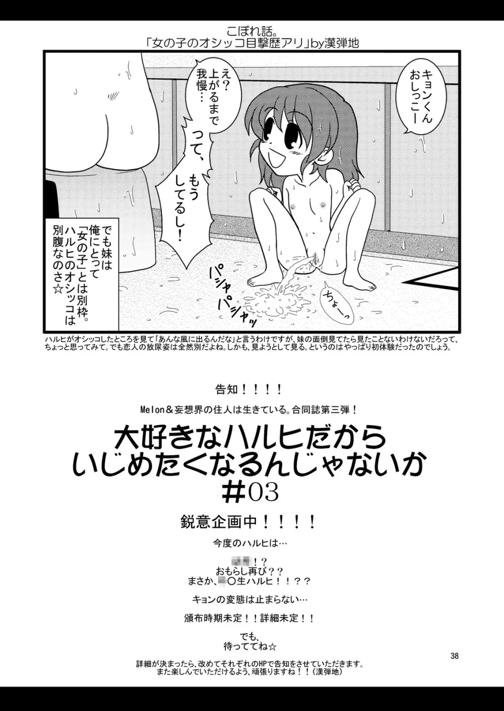 大好きなハルヒだからいじめたくなるんじゃないか ＃02 おもらし調教篇 - page38