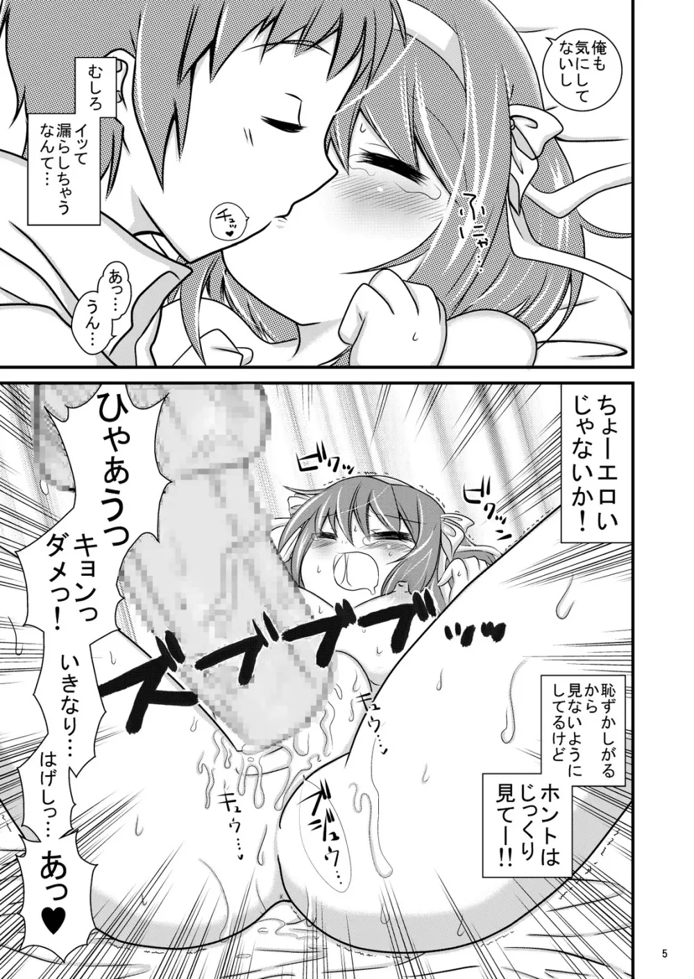 大好きなハルヒだからいじめたくなるんじゃないか ＃02 おもらし調教篇 - page5