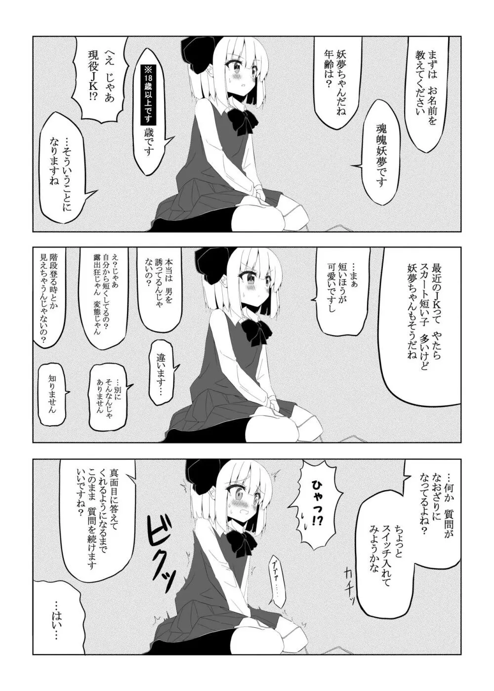 妖夢ちゃんに3万円でちょっとえっちなインタビューをお願いしてみた - page3