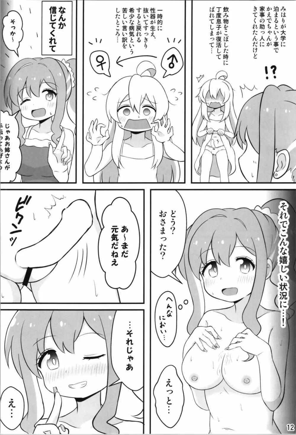 お兄ちゃんは総受けでお○まい! - page12