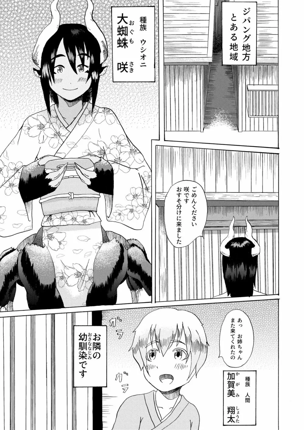 僕と魔物の馴れ初めばなし ウシオニ編 - page3