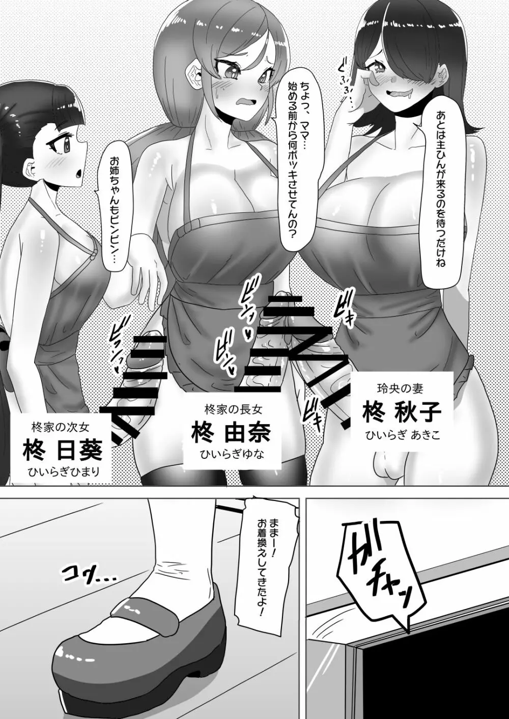 男の娘パパとフタナリ家族の大乱交パーティー!? - page3