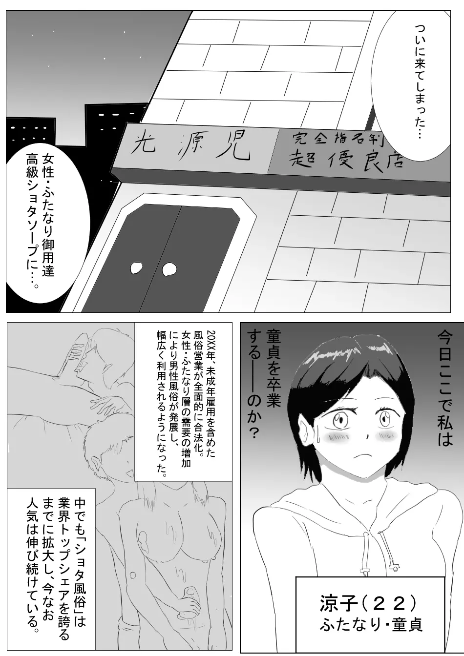 【漫画】ふたなりさんがソープランドに行ってみた - page2