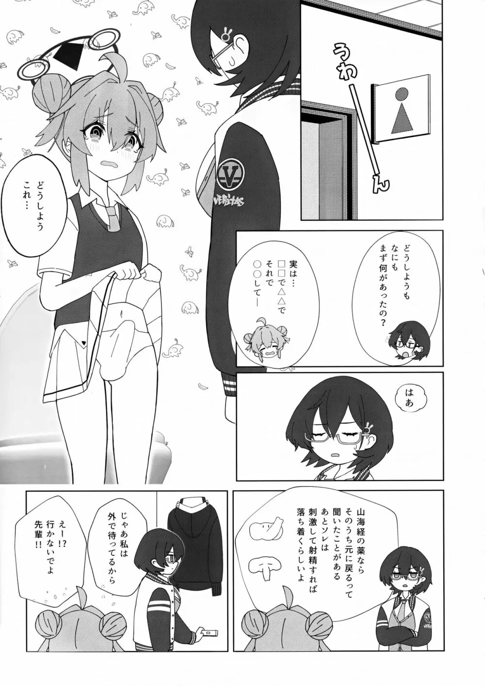 マキちゃんの色ゴト ～おちんちんが生えちゃった!? うわーん助けてチヒロ先輩～ - page6