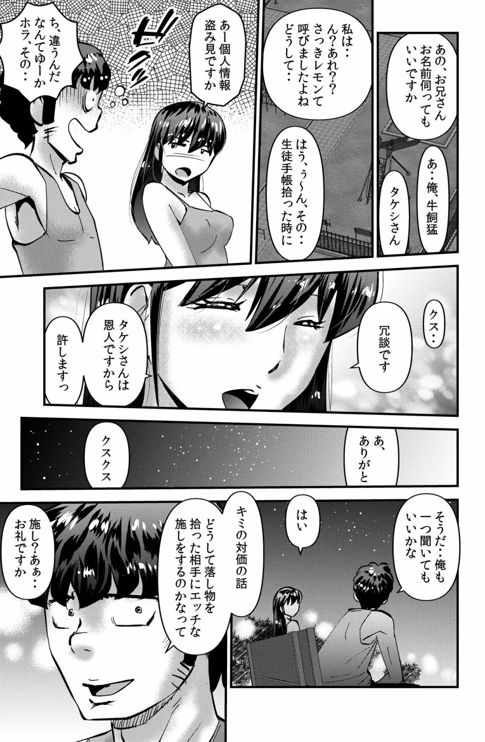 お礼にスカートを捲し上げるＪＫ - page13