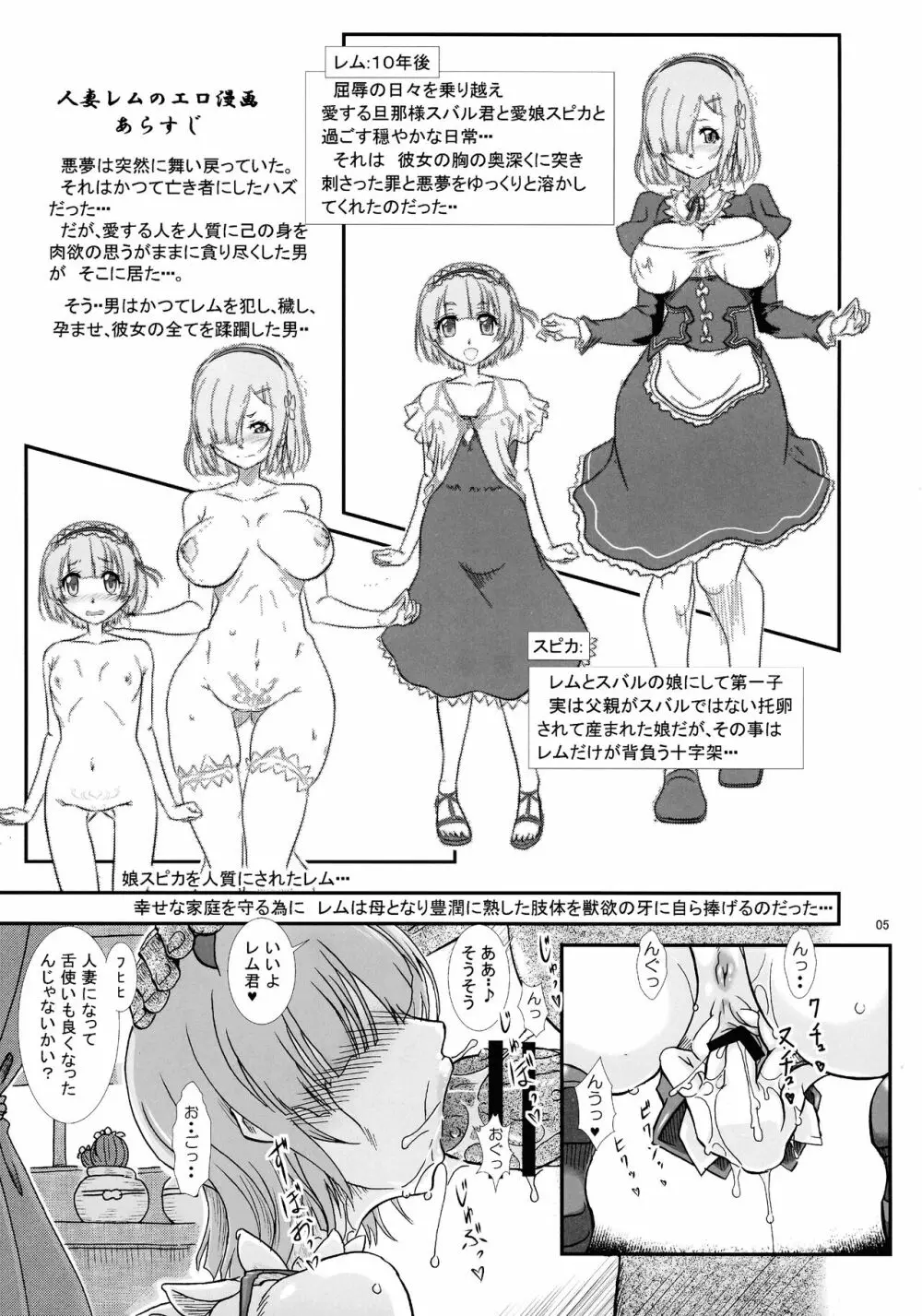 Rem:レム断章 人妻レムのエロ漫画ぱいロット版 - page5