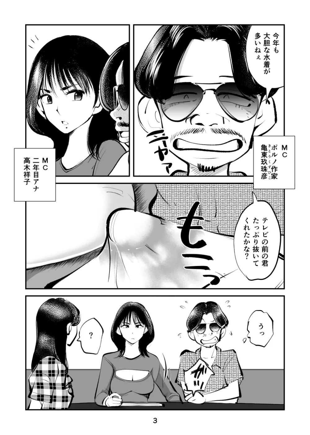 金玉を潰した女子アナ - page3