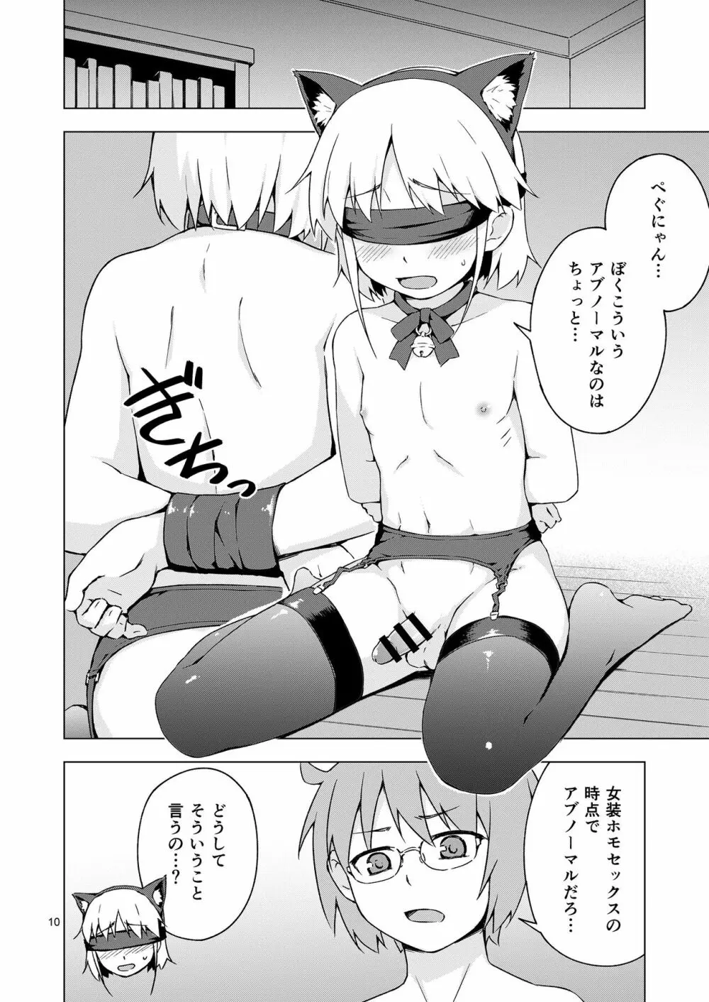 女装少年にゃんにゃん縛り! - page9