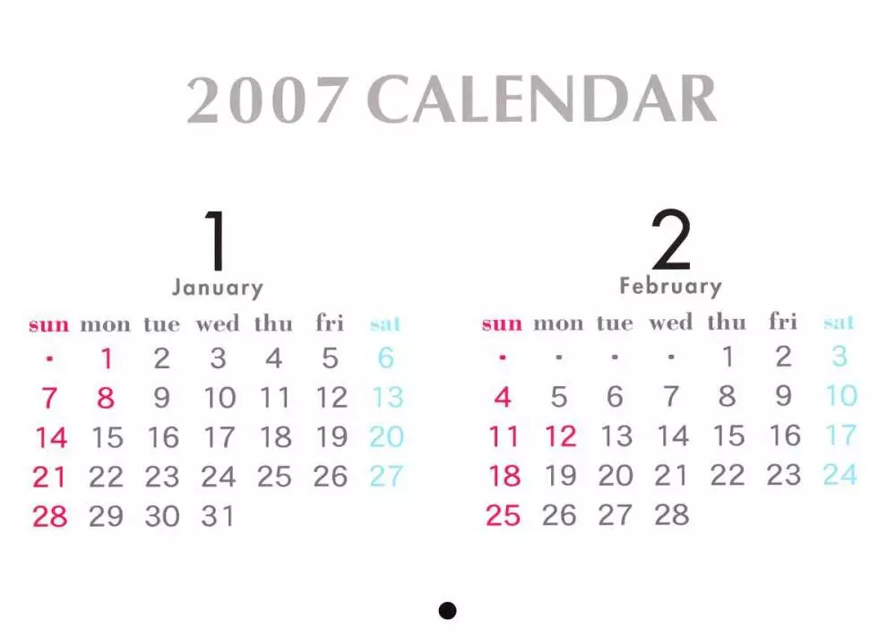 2007 Calendar - page3