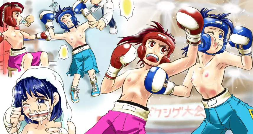 Girl vs Girl Boxing Match 4 by Taiji - page1