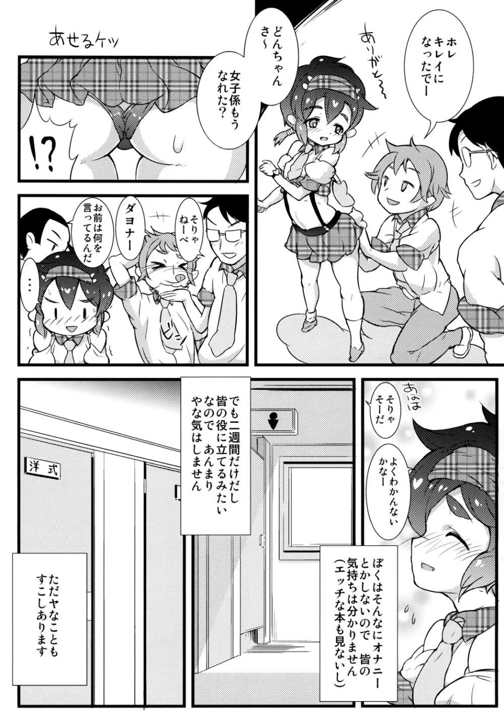 男子校の女装オナペット どんちゃん、がんばる! - page6