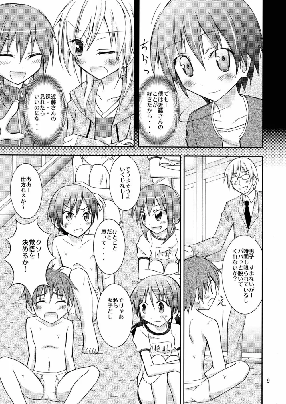 女子も全裸にされた身体検査 - page9