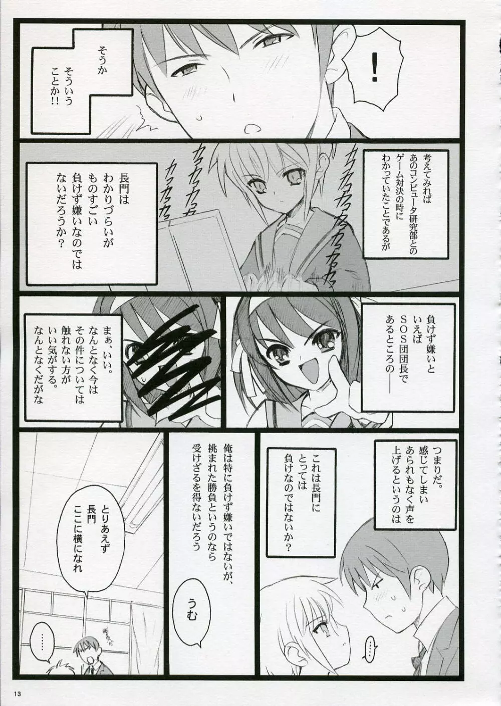 恋するハルヒは切なくて、キョンを想うとすぐHしちゃうの - page13