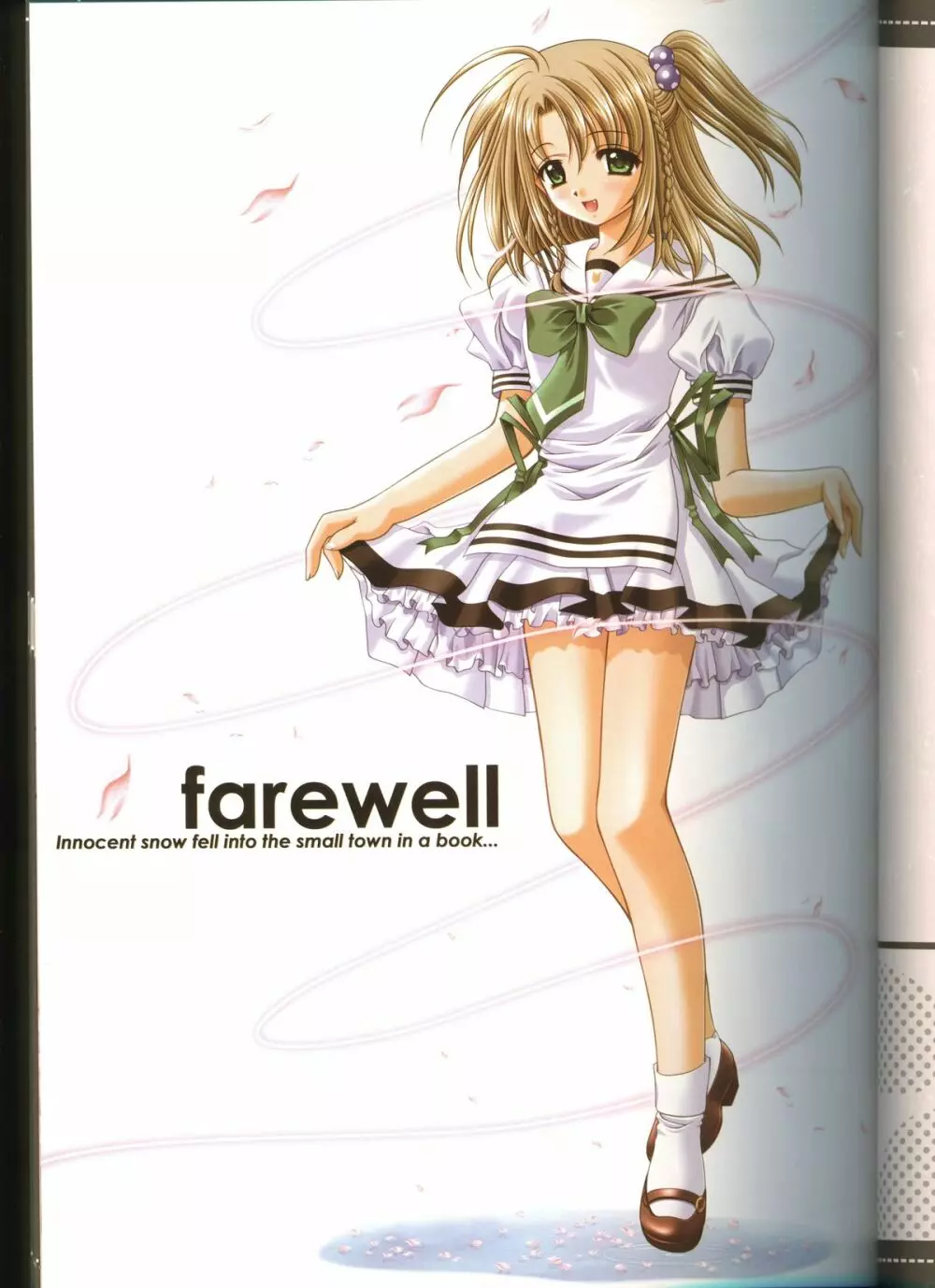 それは舞い散る桜のように・線画集 Vol.2 「farewell -Innocent snow fell into the small town in a book...」 - page7