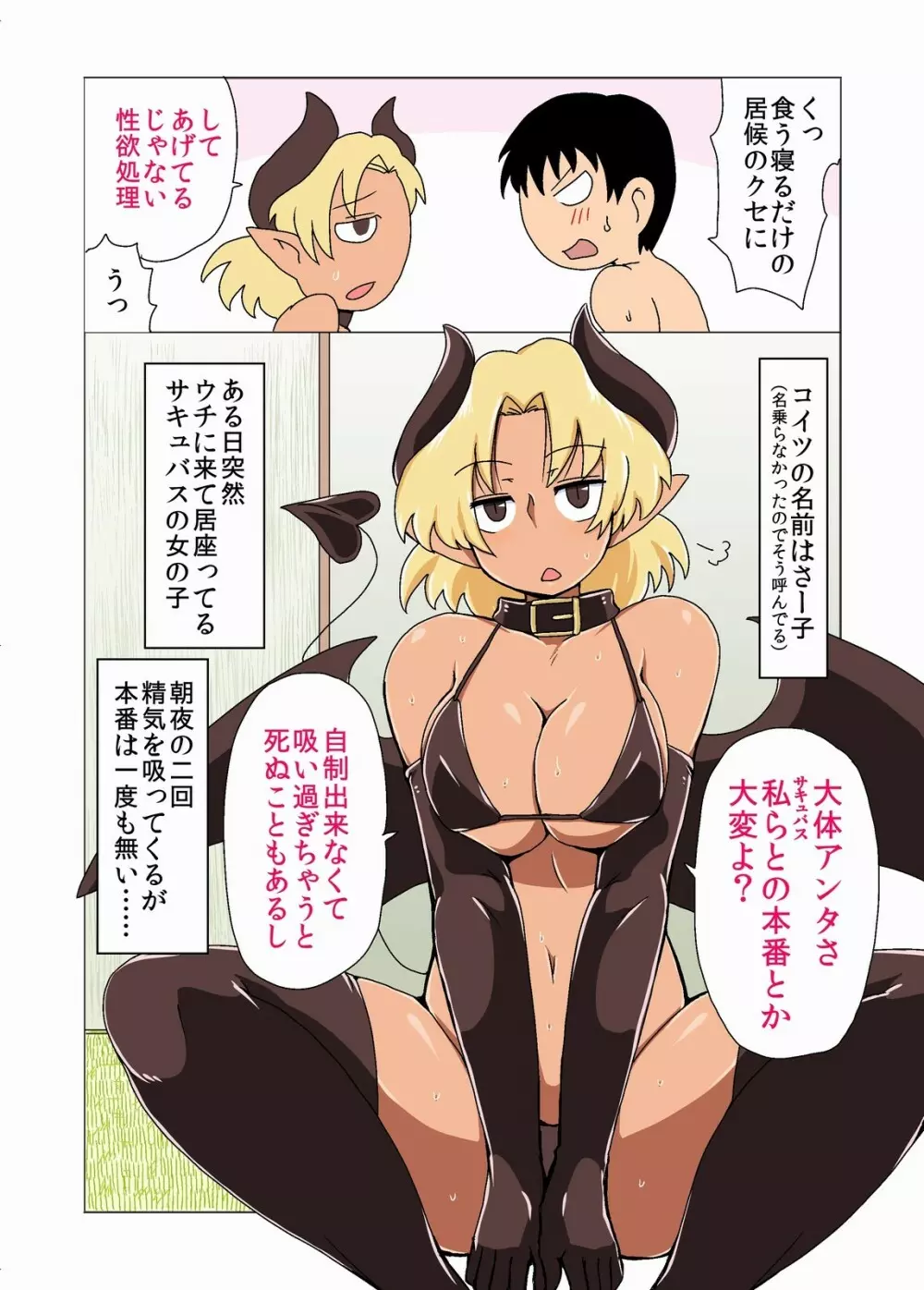 褐色生意気サキュバスの居候。 - page3