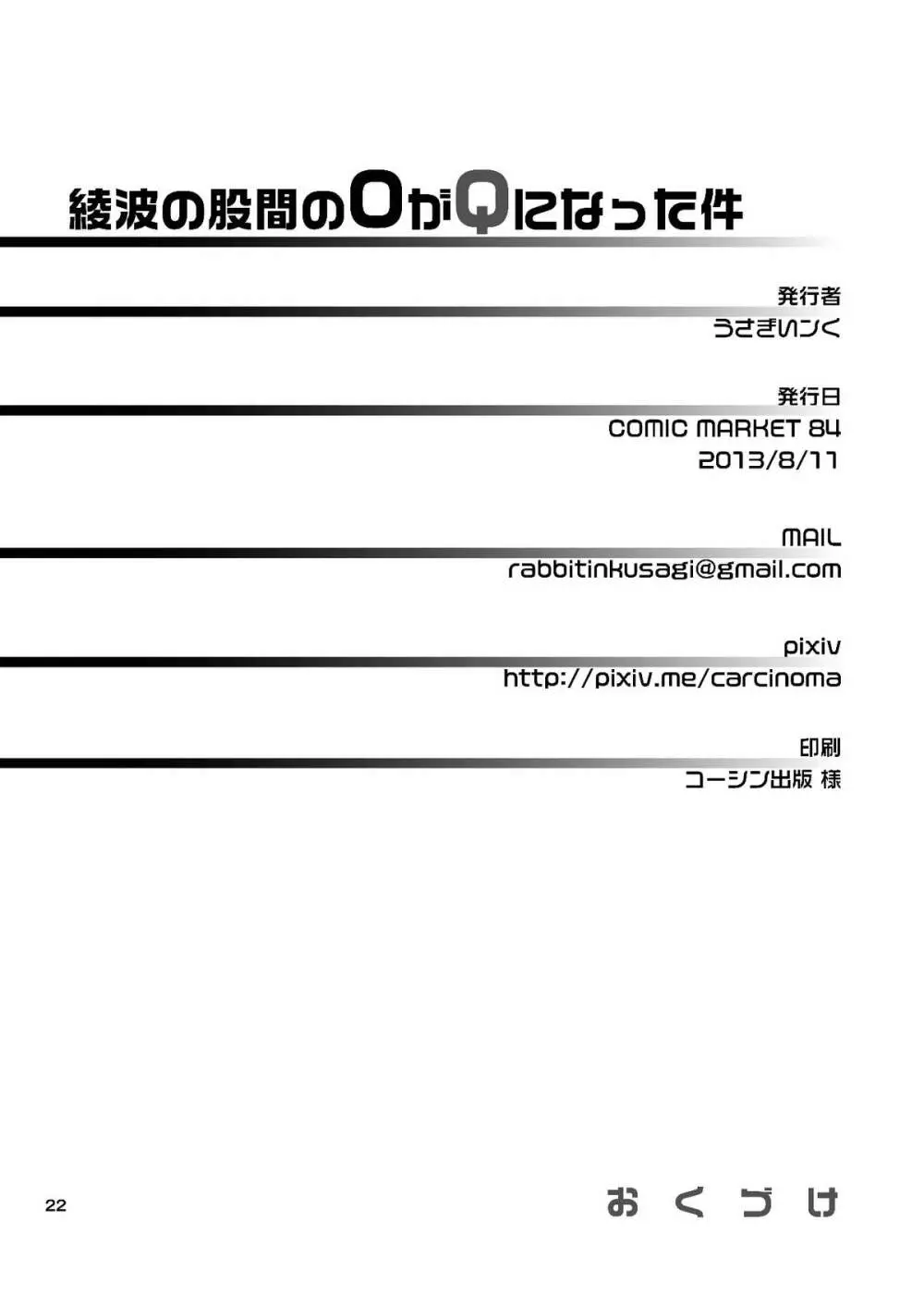 綾波の股間のOがQになった件 - page21